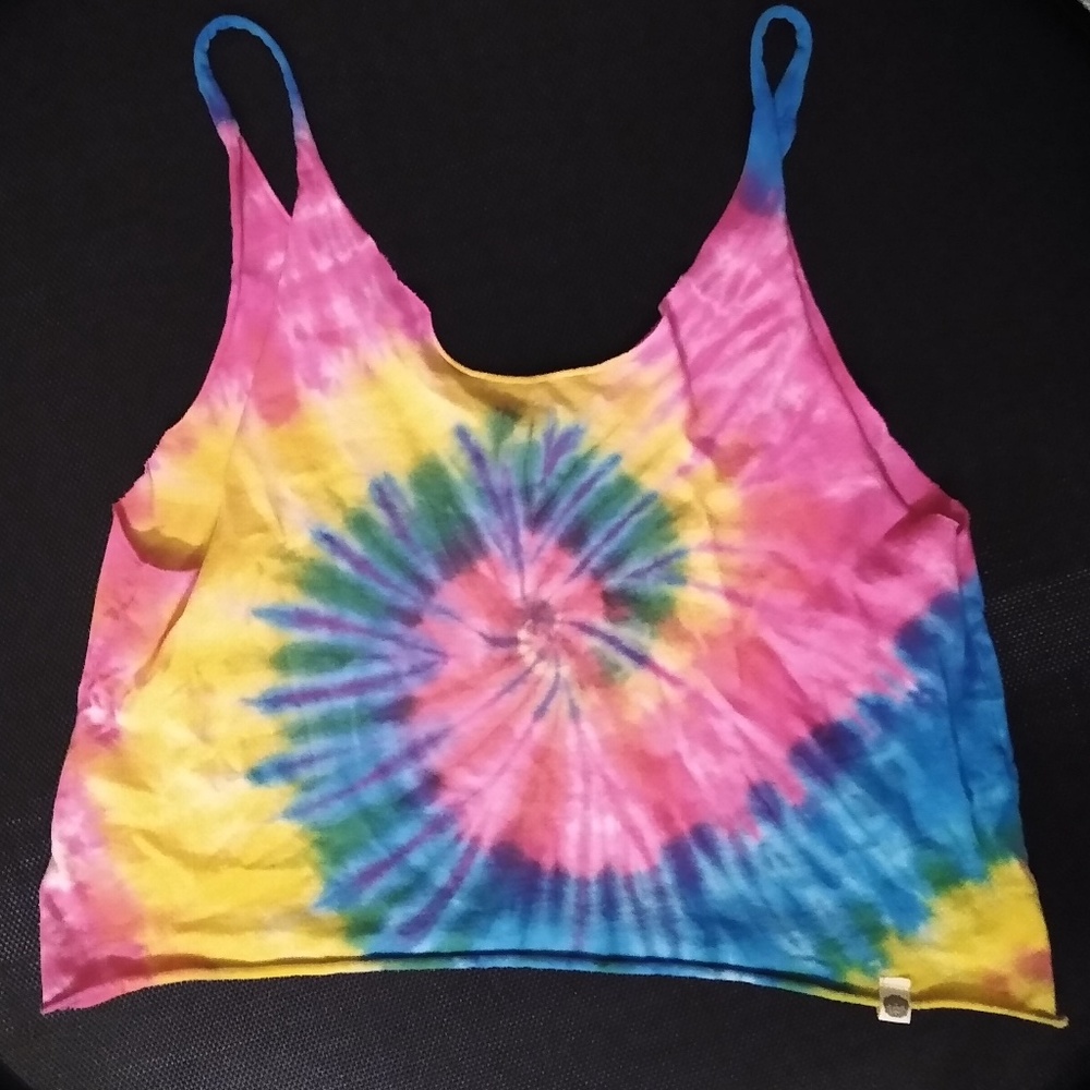 Obey rainbow tie dye tank top cami